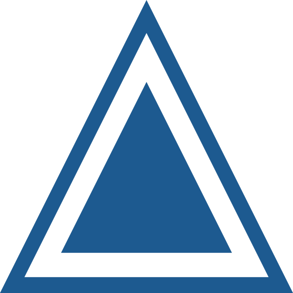 triangle blue with hole