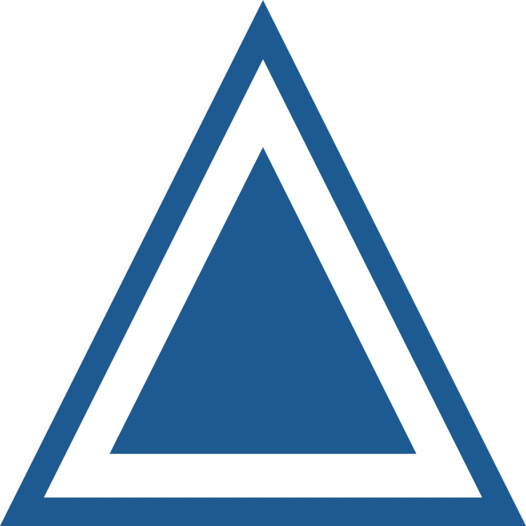 triangle blue with hole