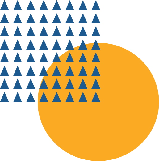 Yellow circle with triangles