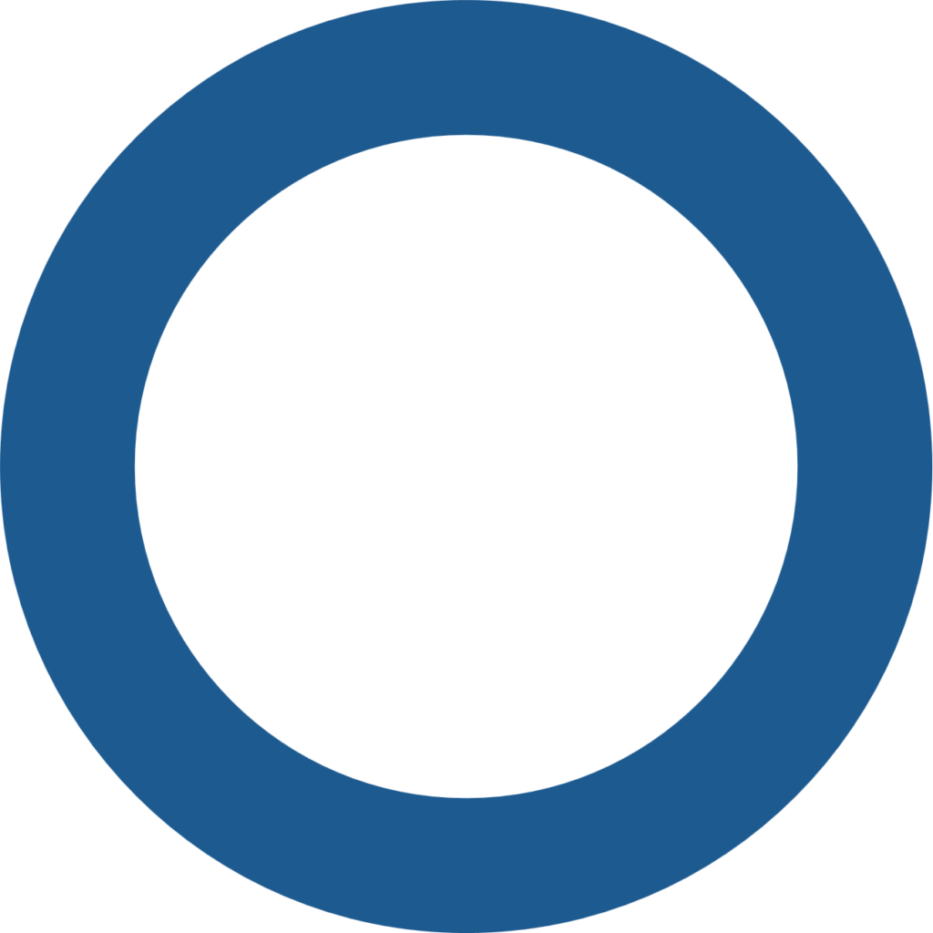 blue circle with hole