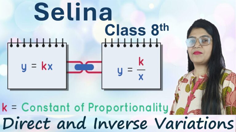 direct and inverse variations class 8 selina