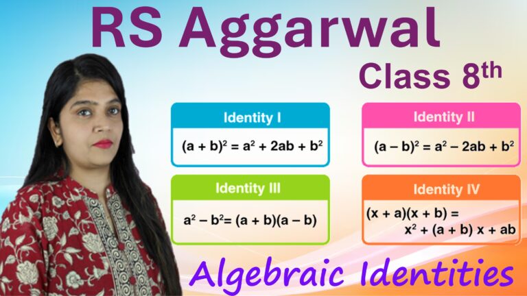 algebraic identities class 8 rs aggarwal