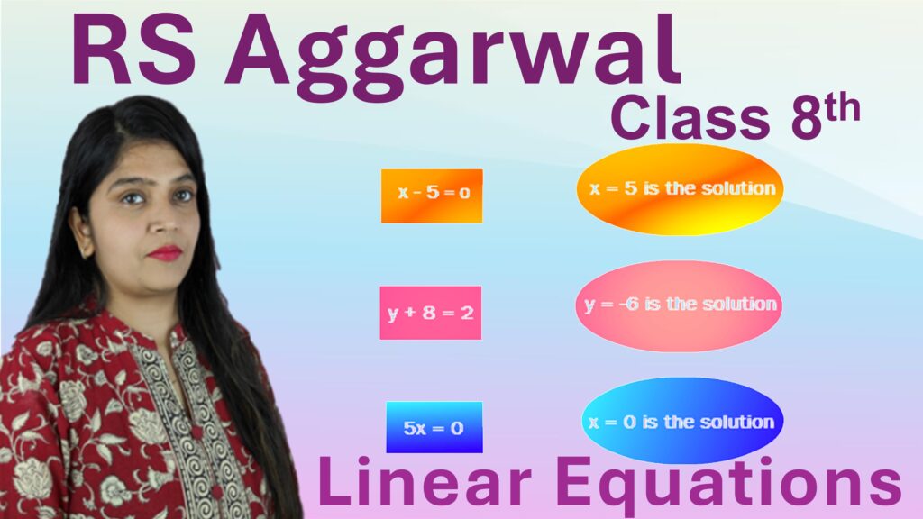 linear equations class 8 rs aggarwal
