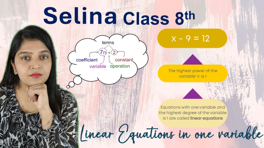 linear equations in one variable class 8 selina