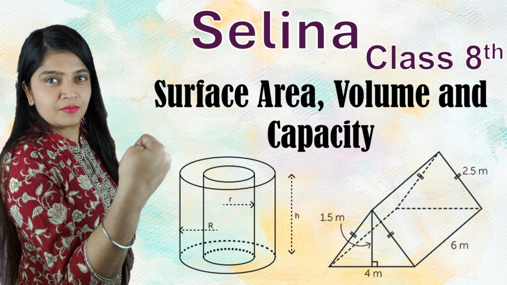 surface area volume and capacity class 8 selina