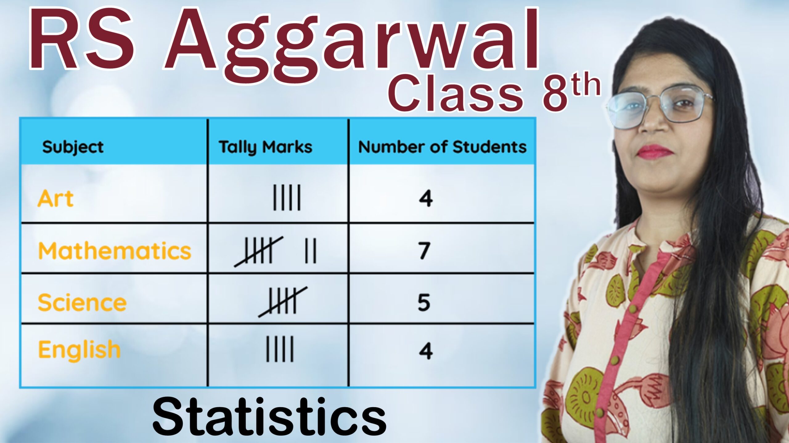 statistics class 8 rs aggarwal