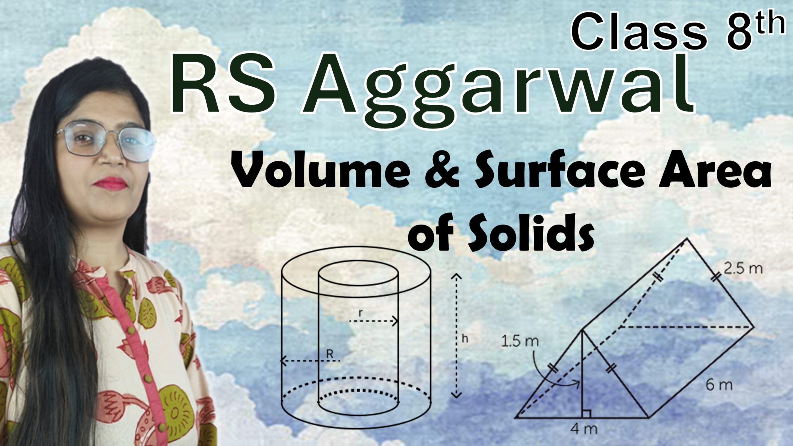 volume and surface area of solids class 8 rs aggarwal